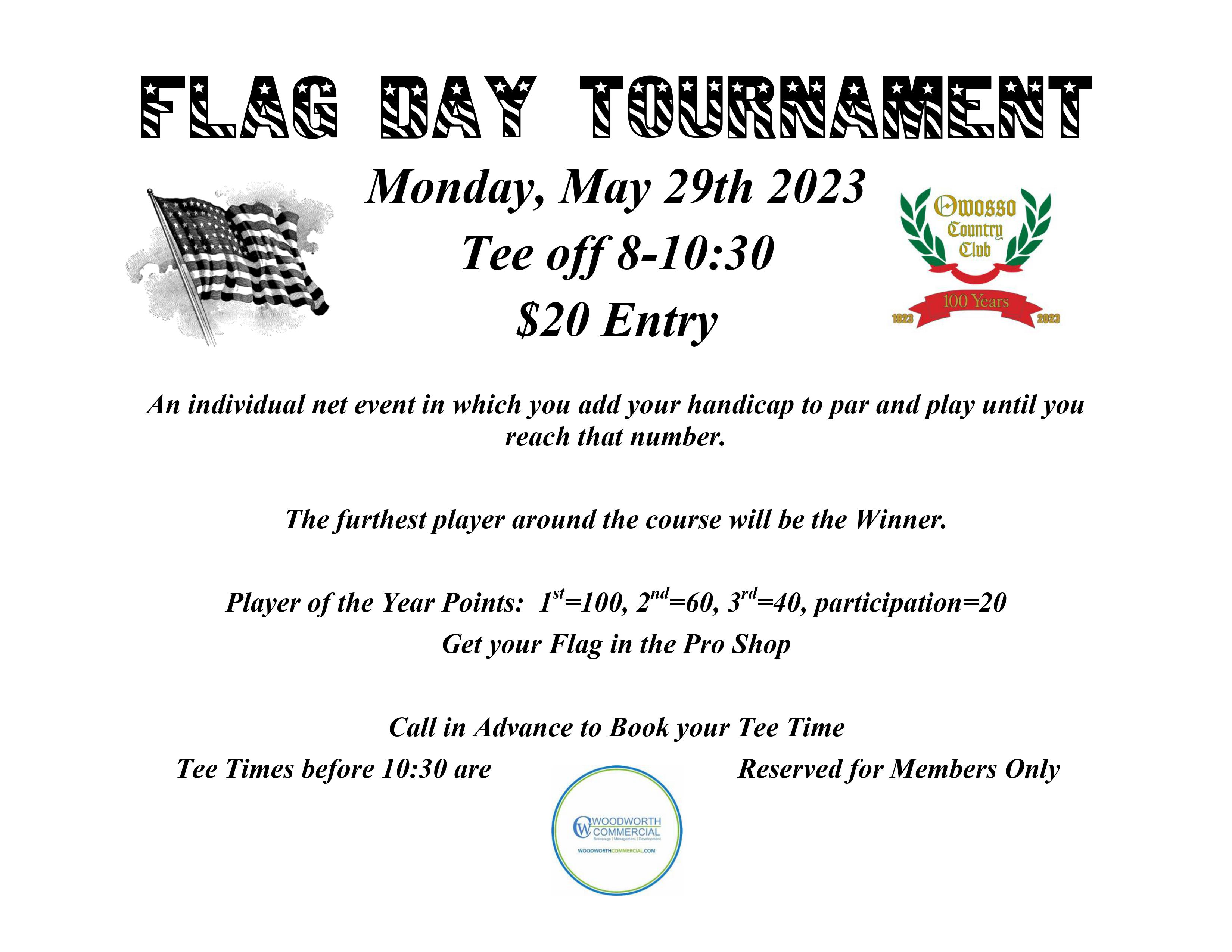 2023 Flag Tournament Flyer