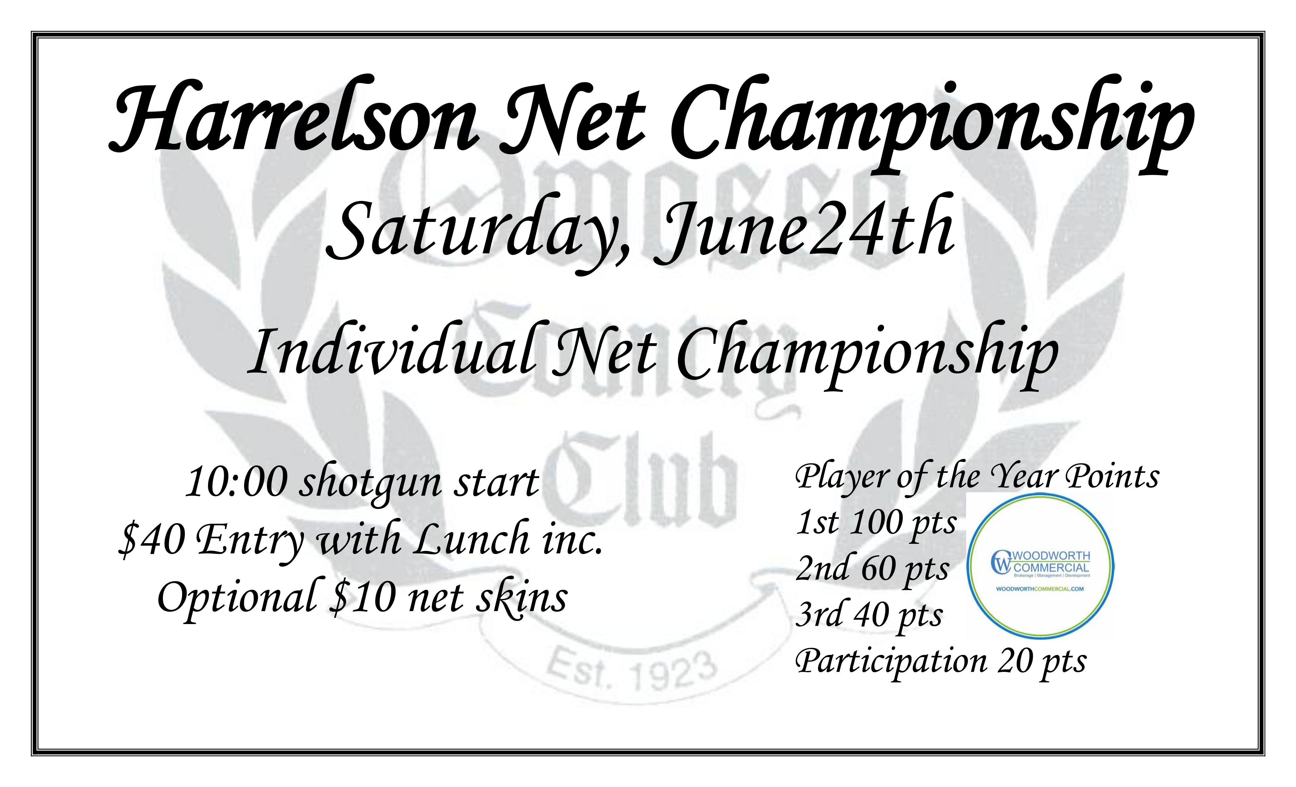 2023 Harrelson Net Championship Sign Up