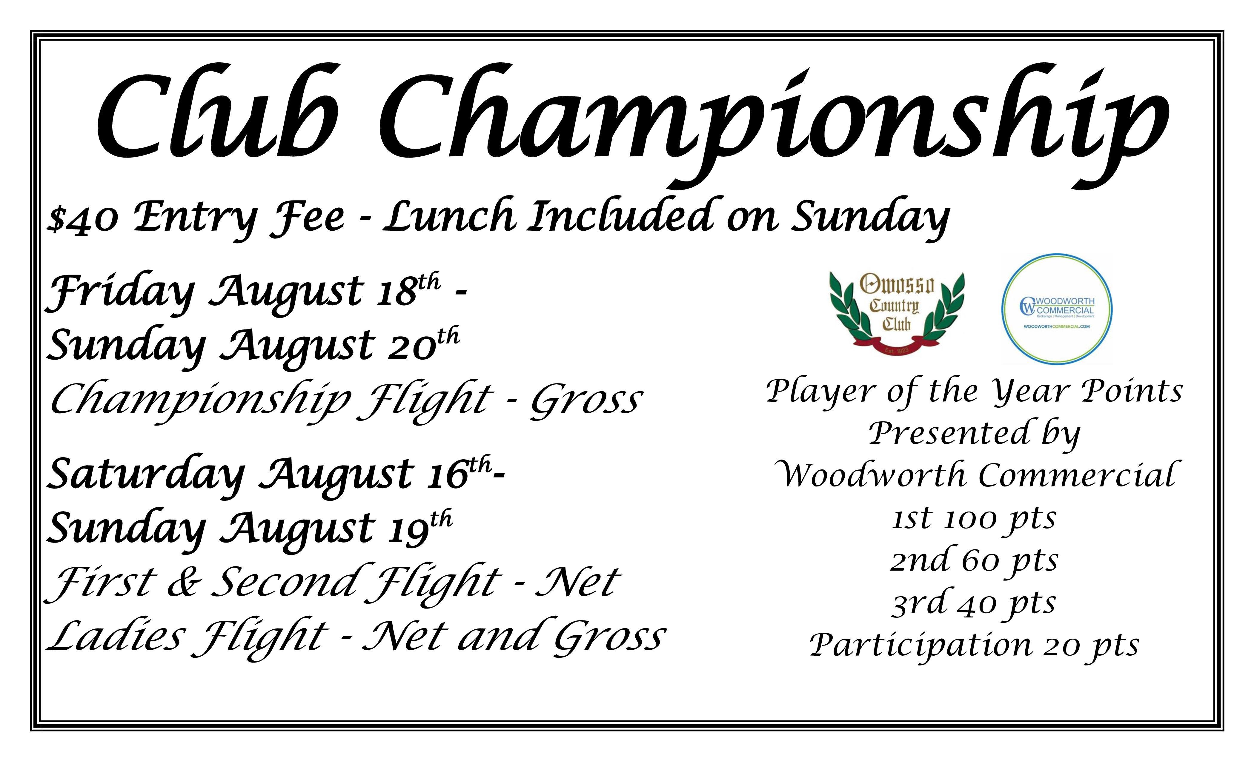 2024 Club Championship sign up 1