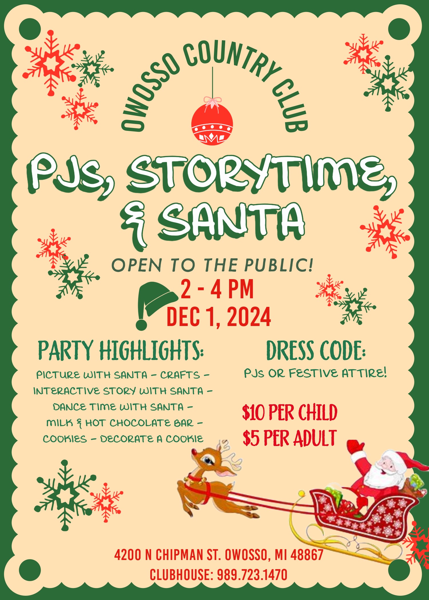 PJS STORYTIME AND SANTA PARTY